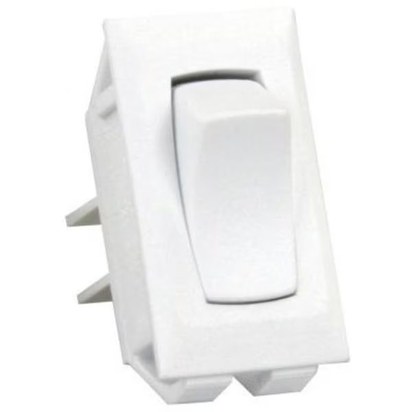 UNLABELED 12V ON/OFF SWITCH, POLAR WHITE, Jr Products, Mfr#: 13395